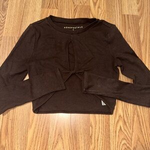 Aeropostale Chocolate Long Sleeve Top